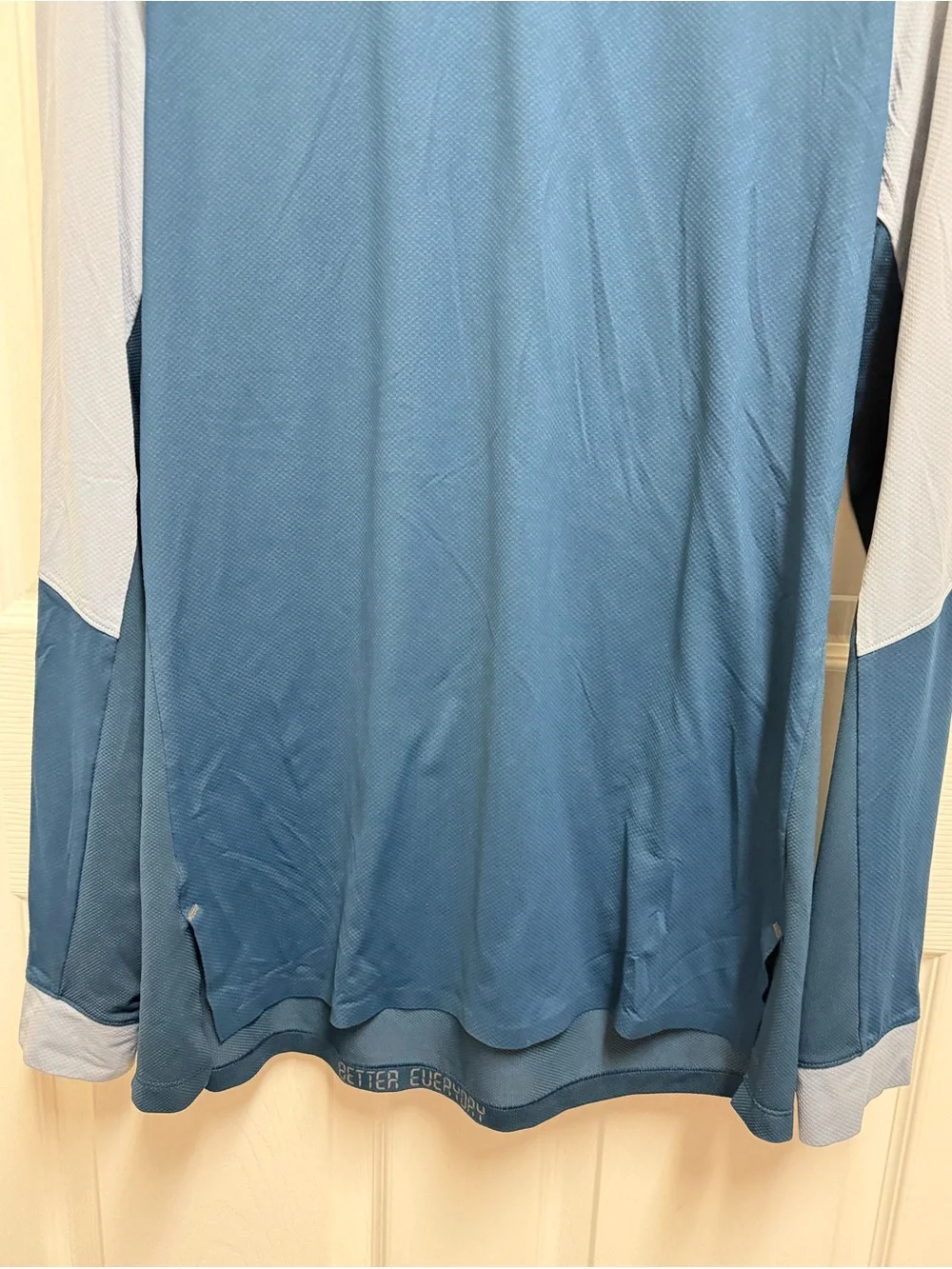 Lululemon Long Sleeve Athletic Top in Navy and Light Blue